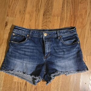 STS Blue Jean Shorts Medium-Dark Wash Frayed Hem